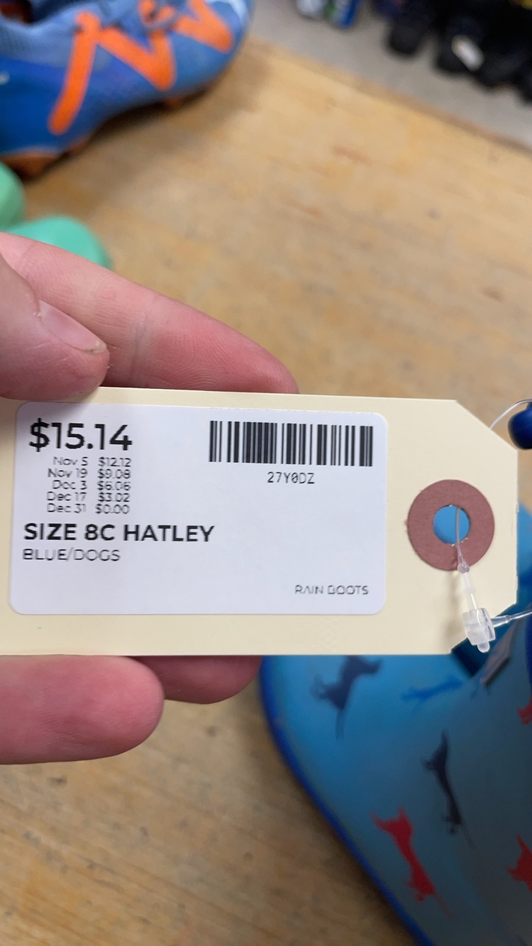 Hatley Dog Print Rain Boots Size 8C - Picture 6 of 6